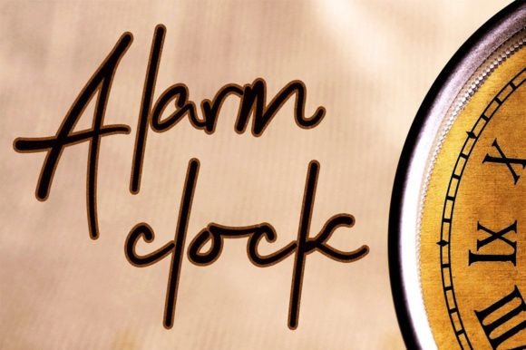 Alarm Clock Typeface: Elevating Campaign Visuals with Romantic Script
