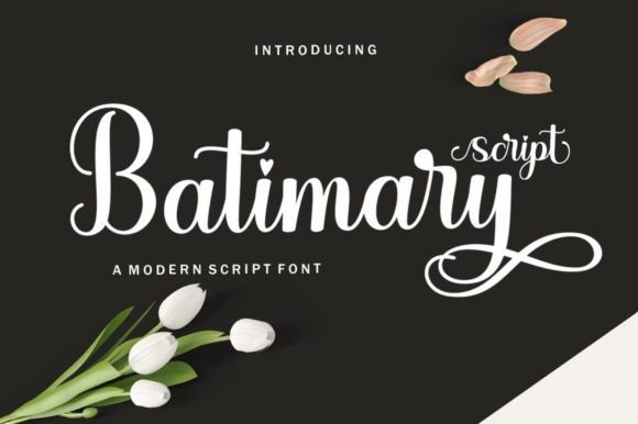 Batimary: Elevating Editorial Design with a Delicate Script Typeface