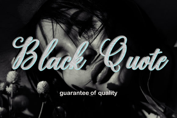 Black Quote: A Premium Script Typeface for Elegant Brand Identity