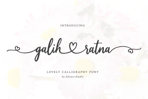 Galih Ratna: A Graceful Script Font for Elegant Brand Identity