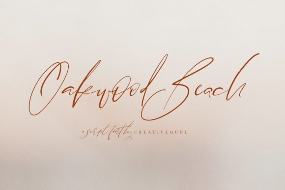 Oakwood Beach: The Script Typeface for Modern Editorial Design