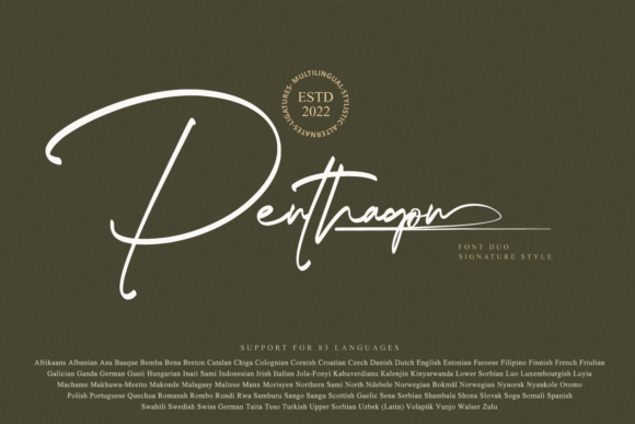 Penthagon: The Elegant Script Font for Polished Brand Identity