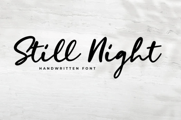 Still Night: A Gentle Script Typeface for Editorial Calm