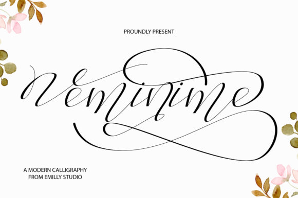 Veminime: A Graceful Script Font for Editorial Design